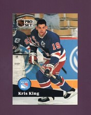 1991 Pro Set Kris King #445 - New York Rangers