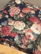 Ralph Lauren Vtg Garden Gatehouse Blue Rose Floral Twin Comforter RARE 75x84