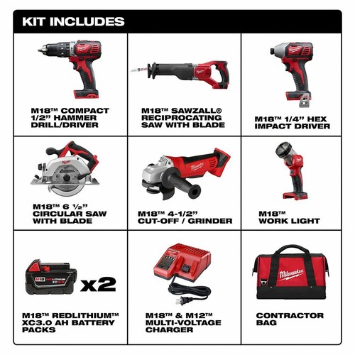 Milwaukee CANADA 18V Li-Ion Cordless Combo Tool Kit (6-Tool) - Picture 12 of 16