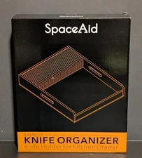 SpaceAid Bamboo Large Knife Kitchen Drawer Organizer - 22DJKK-RM03-L - NEW