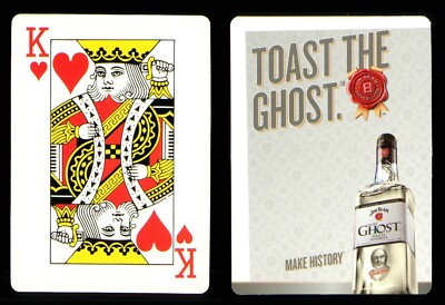 1 x Spielkarte Jim Beam Jacob's Ghost White Whiskey - King of Hearts ZY 02