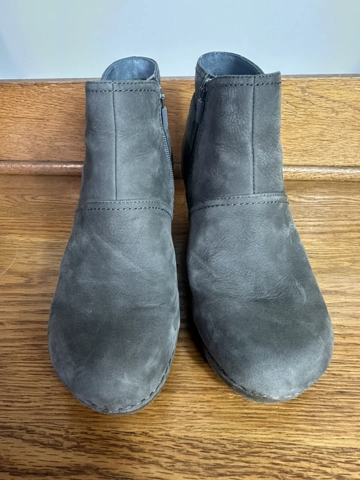 Botines de cuña Dansko Shirley para mujer 38 EE. UU. talla 7,5-8 gris gamuza cuero Foto 2 de 4