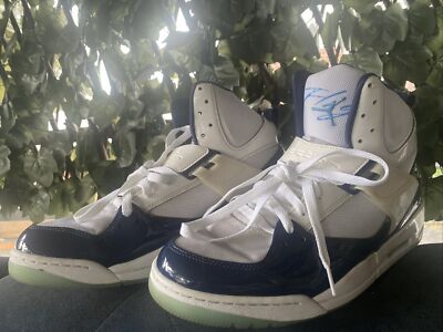 Nike Air Men's Jordan Flight 45 High White Blue Shoes High Top