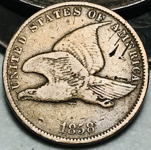 1858 Flying Eagle Cent Penny 1C Small Letters Ungraded US Coin CC25442
