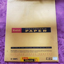 Kodak Panalure F 8"x10" Sealed 25 Sheets Photographic Paper expired never open