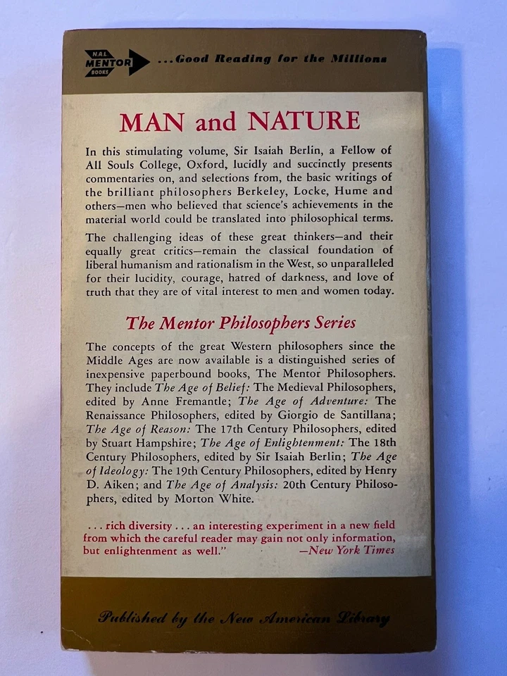 THE AGE OF ENLIGHTENMENT ed. by Isaiah Berlin vintage 1958 Mentor paperback Foto 4 de 4