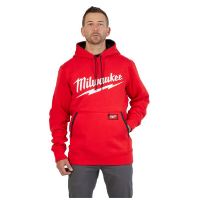 Midweight Pullover Hoodie Logo Red XL Milwaukee Tool 352R-XL