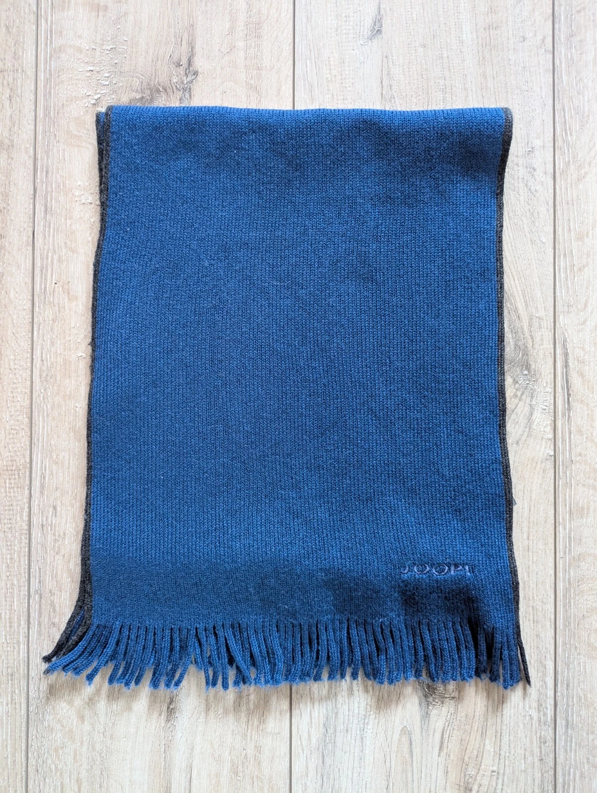 Vintage JOOP! long Wool blue Neck Scarf