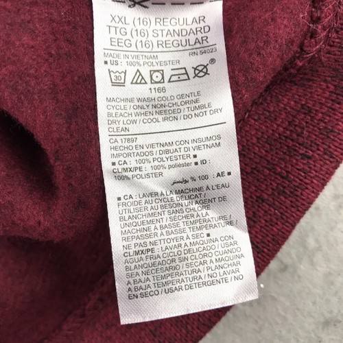 Old Navy Jacket Girls XXL (16) Regular Red Fleece Side Full Zip Long Sleeves NWT - Picture 6 of 13
