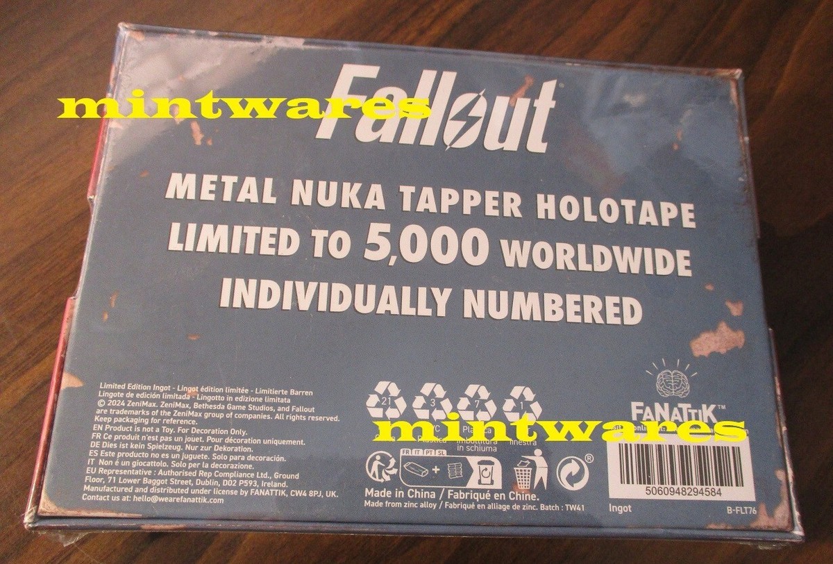 Fallout 76 Nuka Cola Tapper Holotape Metal Replica Figure Ingot