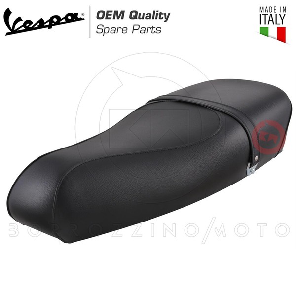 Sattel Vespa Px 125 150 200 Elite IN Simil Leder Schwarz/Arcobaleno/Millenium-image