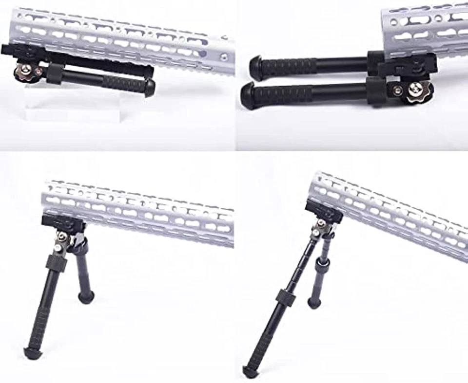 V8 Rifle Bipod 4.75''- 9" Foldable Adjustable Leg QD Picatinny Rail Mount Bipod - Image 4 of 4