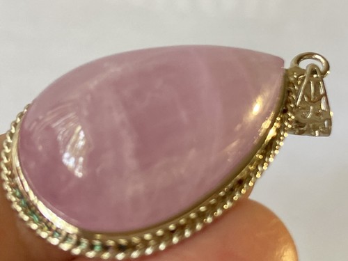 Colgante de plata de ley 42 mm "Gemas preciosas/AAAA" ~ KUNCITA LILA lavanda I1402 - Imagen 7 de 9