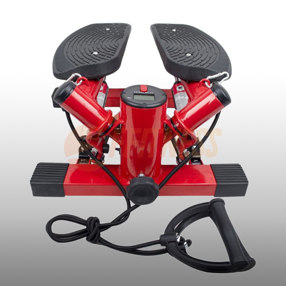 Fitness Stepper Mit Widerstandsbändern – Vertikaler Trittbrett, Rutschfeste Stufen, LCD-Display – FFM Fitness Stepper Mit Widerstandsbändern – Vertikaler Trittbrett, Rutschfeste Stufen, LCD-Display – FFM