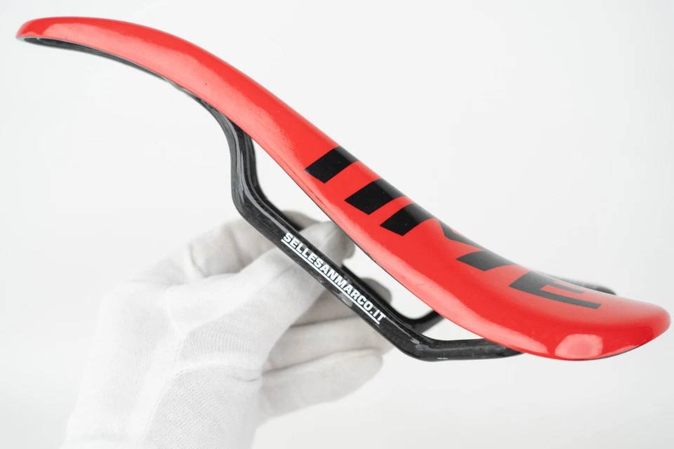 TIME CARBON PRO 黑色红色复古鞍座赛车公路自行车旧 — 第 4/4 张图片