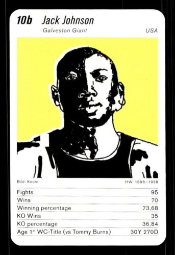 #SB136 JACK JOHNSON Oddball Switzerland Boxing Card FREE SHIPPING - Afbeelding 1 van 1