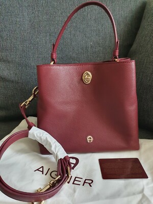 Bordeaux Crossbody Handtasche Leder Aigner Tasche Crossbody Leder