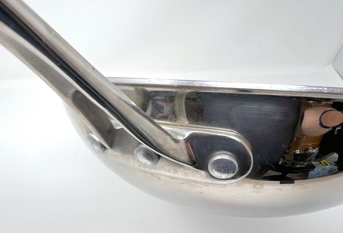 Calphalon 10" Tri-Capa Acero Inoxidable Fry Wok 165 Usado en Excelente Condición - Imagen 6 de 9