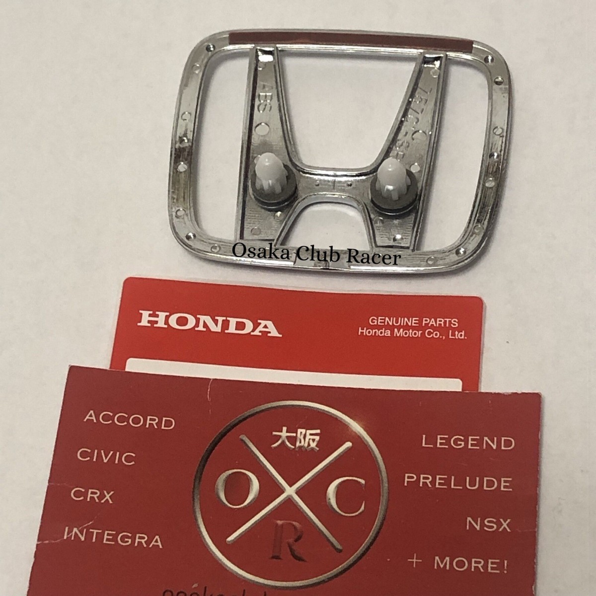 OEM 92-95 Honda Civic SEDAN Rear Emblem H Trunk Badge EG 4
