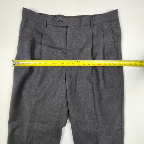 Joseph & Feiss Suit Pants Sz 34 Pleated Hook and Eye Wool Blend Quiet Luxury - Picture 7 of 12