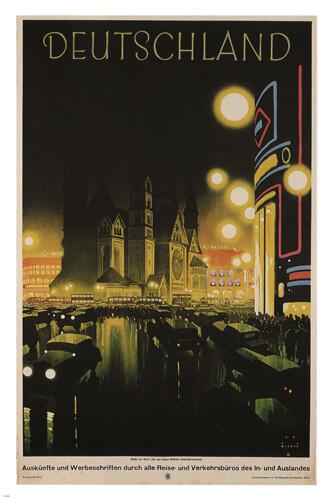 Deutschland ALTES REISEPLAKAT von Jupp Wiertz Germany 1927 20x30 selten NEU - Bild 1 von 1