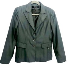 Signature Larry Levine Woman's Modern Single Breasted Blazer Size 8