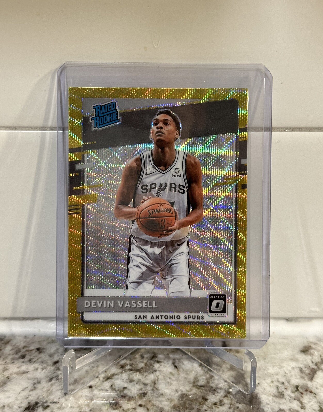 2020-21 Donruss Optic - #161 - Devin Vassell - Gold Wave SSP - Rated Rookie RC