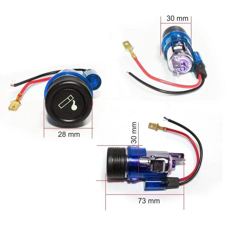 Allume-Cigare Bleu Prise 12V Pour Peugeot 207 307 407 Partner Expert 308 306 - Photo 2/4