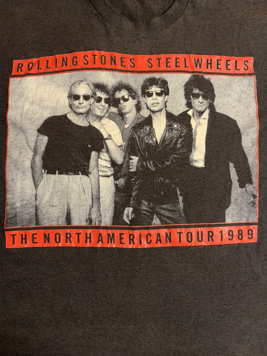 VTG Rolling Stones Steel Wheels North American Tour T-Shirt 1989
