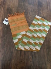 NWT brown green 100% silk shaw/wrap 8x62 handmade in Nepal 