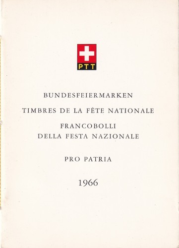 LIBRETTO SVIZZERA 1966 FRANCOBOLLI DELLA FESTA NAZIONALE PRO PATRIA - Bild 2 von 2