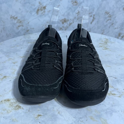 Skechers Flex Appeal Damengröße 8 Schuhe schwarz Slipper bequeme Walking-Sneaker - Bild 3 von 11