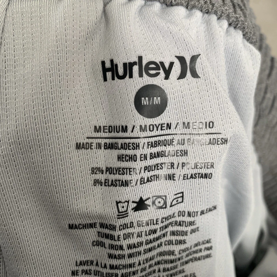 Pantalones Cortos Hurley Talla Mediana Azul Floral con Forro Pantalones Cortos Adjuntos con Cordón Bolsillos Foto 3 de 4