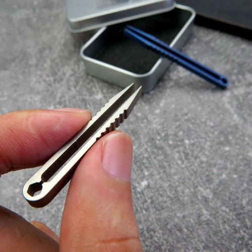 2pcs Mini Tweezers Titanium Portable Titanium Alloy EDC Tweezers Survival - Picture 4 of 7