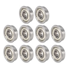 10x FR4ZZ Flange Ball Bearing Double Shielded Chrome Bearing 1/4"x5/8"x0.196"