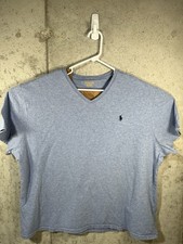 Men s Polo Ralph Lauren Short Sleeve V Neck T-Shirt Size XXL Light Blue