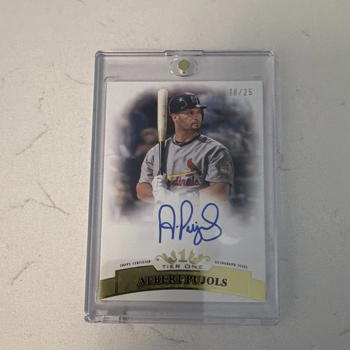 Topps Albert Pujols Autographed Baseball Sports Trading Cards for