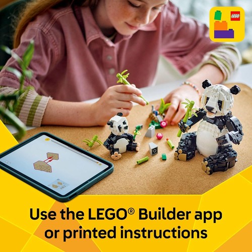 LEGO Creator 3 in 1 Wilde Tiere Panda Familie - Konstruktionsspielzeug mit 3 Gebäude... - Bild 6 von 7