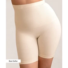 Shapermint Empetua Beige 3X High Waisted Shaper Shorts 55021 Shapewear Light