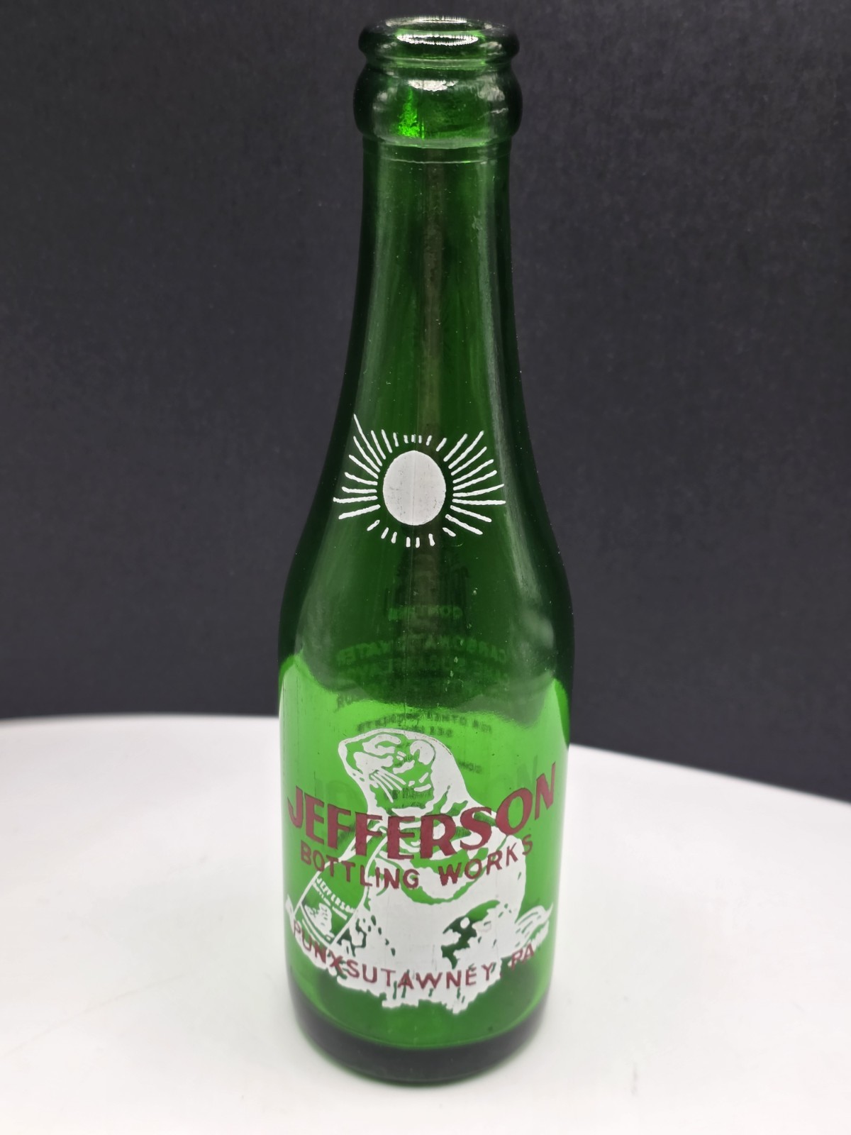 Jefferson Bottling Works (GroundHog) ACL Soda Bottle 7oz. 19