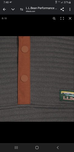 L.L.Bean Performance Airlight Knit Pullover, Platinum Large - Picture 3 of 5