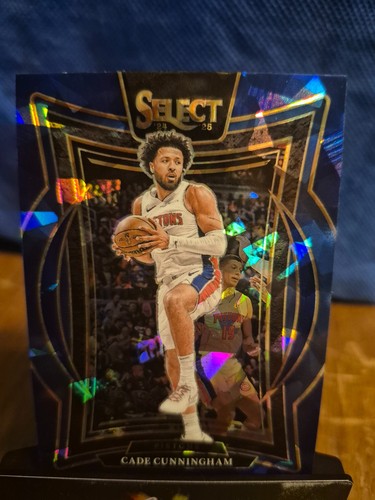 2024-25 Panini Select - Concourse Cade Cunningham #65 Blue Cracked Ice Prizm