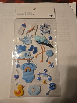 Recollections HELLO BABY BOY Scrapbooking Stickers 