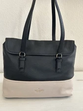 Kate Spade Jackson Street Arietta Shoulder Bag-NEW w/Tag-Black/Soft Porcelain