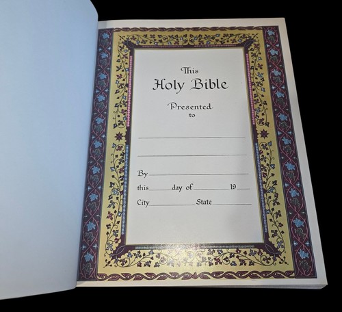 GROßE verzierte Heilige Bibel - King James Version 1970 roter Buchstabe - Familienaufzeichnung Ausgabe - Bild 3 von 12