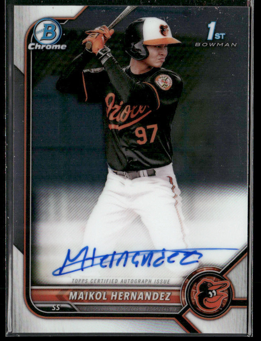 2022 Bowman Chrome Maikol Hernandez #CPA-MH 1st Bowman Auto