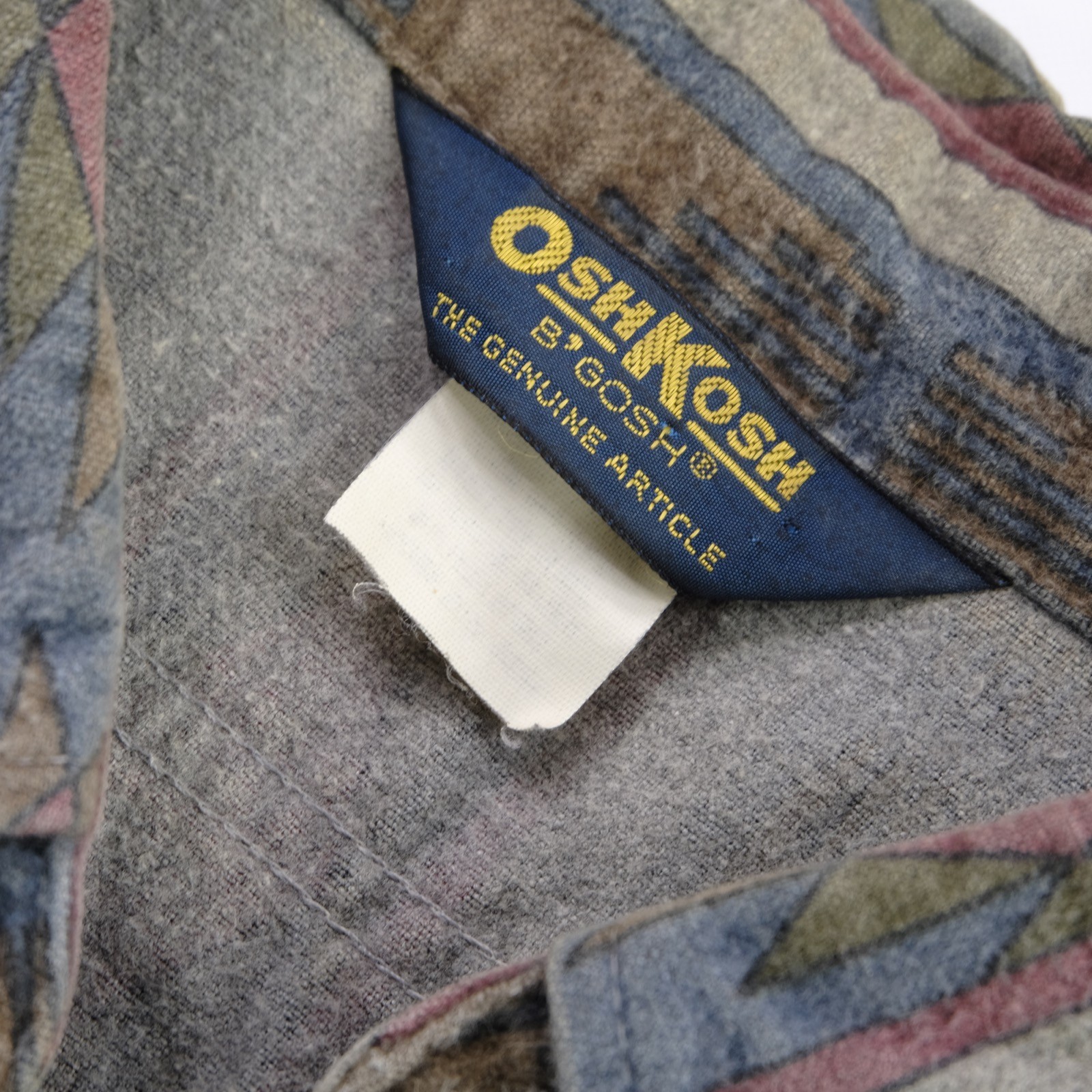 Rare Vintage OSHKOSH B’GOSH Southwestern Aztec Pattern Casual Flannel Shirt 90s image 4