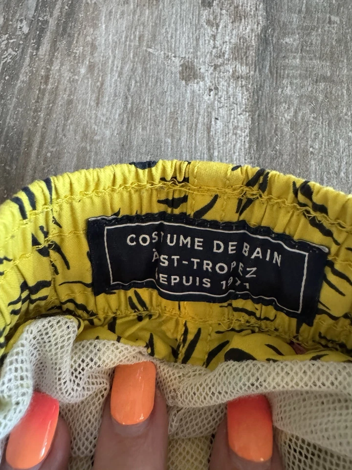 Pantalones Cortos de Natación Vilebrequin Niños León Amarillo, Cordón Niños Talla 10-12 Leer Foto 3 de 4