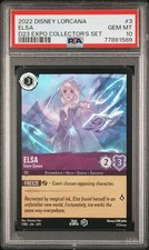 2022 DISNEY LORCANA PROMO D23 EXPO COLLECTOR'S SET 3 ELSA - SNOW QUEEN PSA 10
