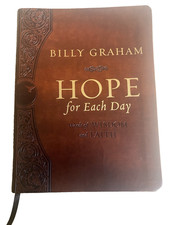 *Hope for Each Day Billy Graham 2017 Leather soft Bound Devotional Thomas Nelson